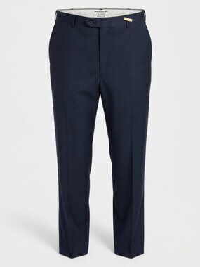 Brooks Brothers 1818 Madison Size 45x29 100% Wool Navy Blue Dress Pants Classic